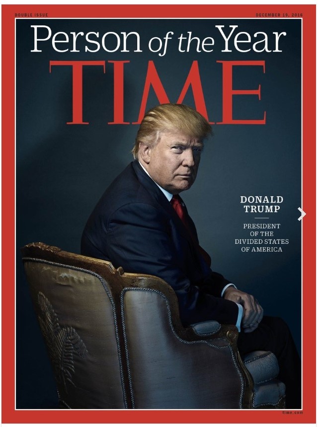 TIME誌　パーソン・オブ・ザ・イヤー　米トランプ大統領