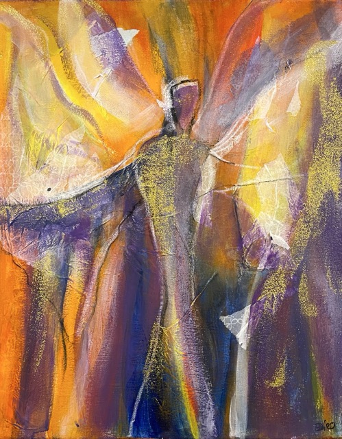 Engel des Träumens | 40 x 50 cm | Mischtechnik auf Leinwand | 2023