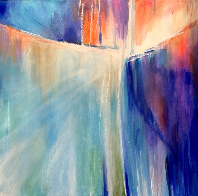 Leuchtende Weite | 100 x 100 cm | Acryl auf Leinwand | 2024