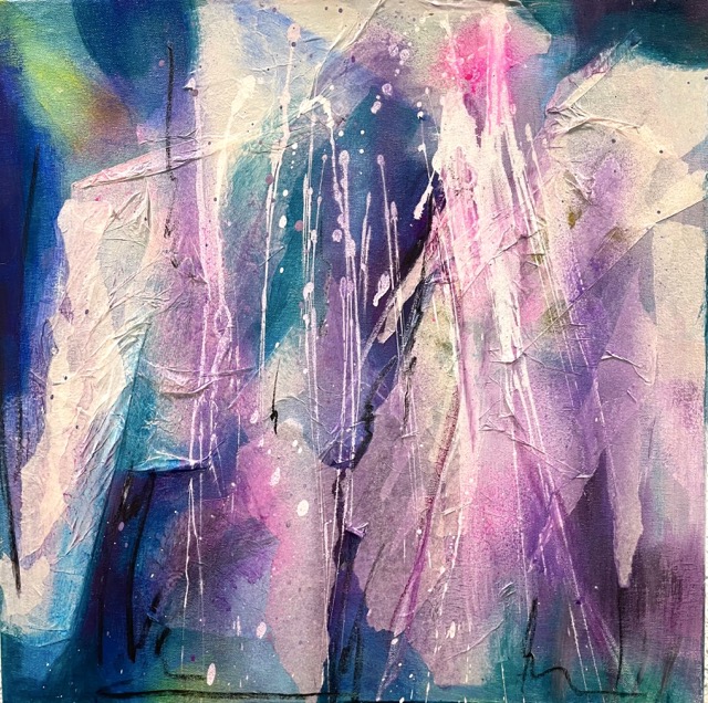 Lichtgewebe | 50 x 50 cm | Mischtechnik auf Leinwand | 2024