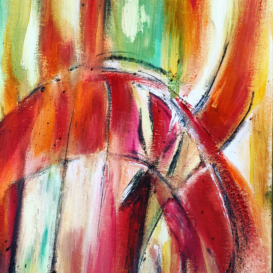 Kalimba | 40 x 40 cm | Mischtechnik auf Karton| 2006
