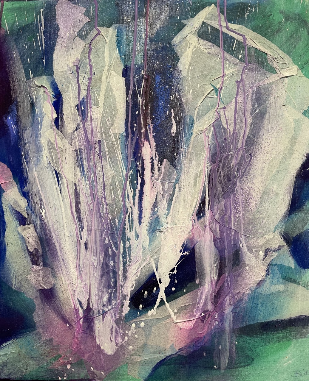 Sternenwasser | 50 x 60 cm | Mischtechnik auf Leinwand | 2024