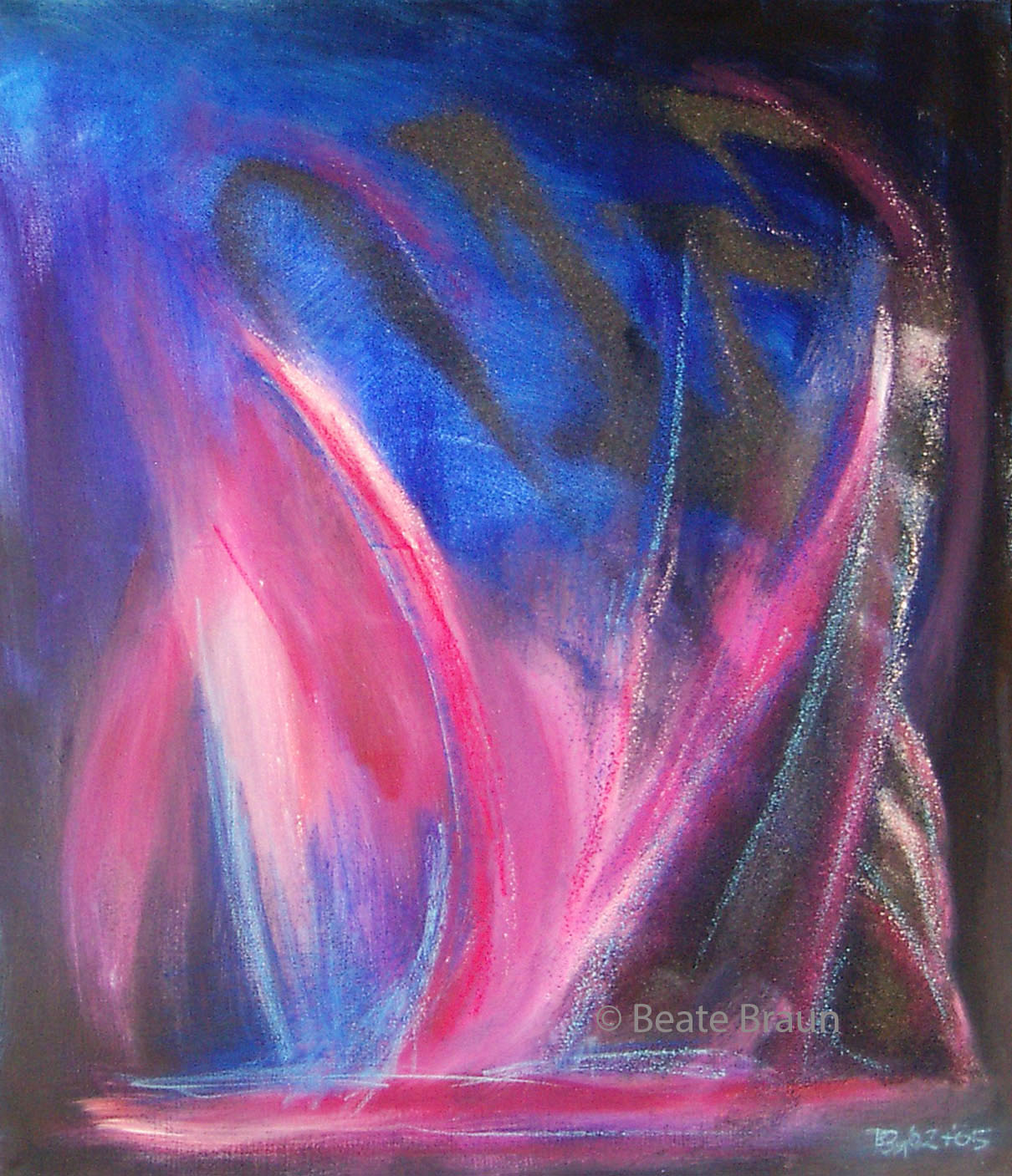 Hoffnung | 50 x 50 cm | Mischtechnik mit Vulkansand auf Leinwand | 2016
