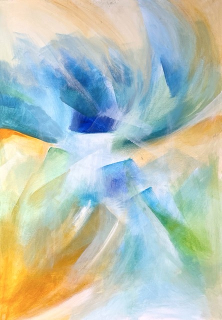 Am Anfang des Himmels | 70 x 100 cm | Eitempera auf Leinwand | 2017