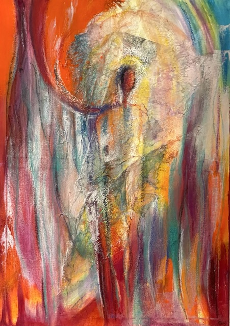 Erzengel Michael 1 | 50 x 70 cm | Mischtechnik auf Leinwand | 2017