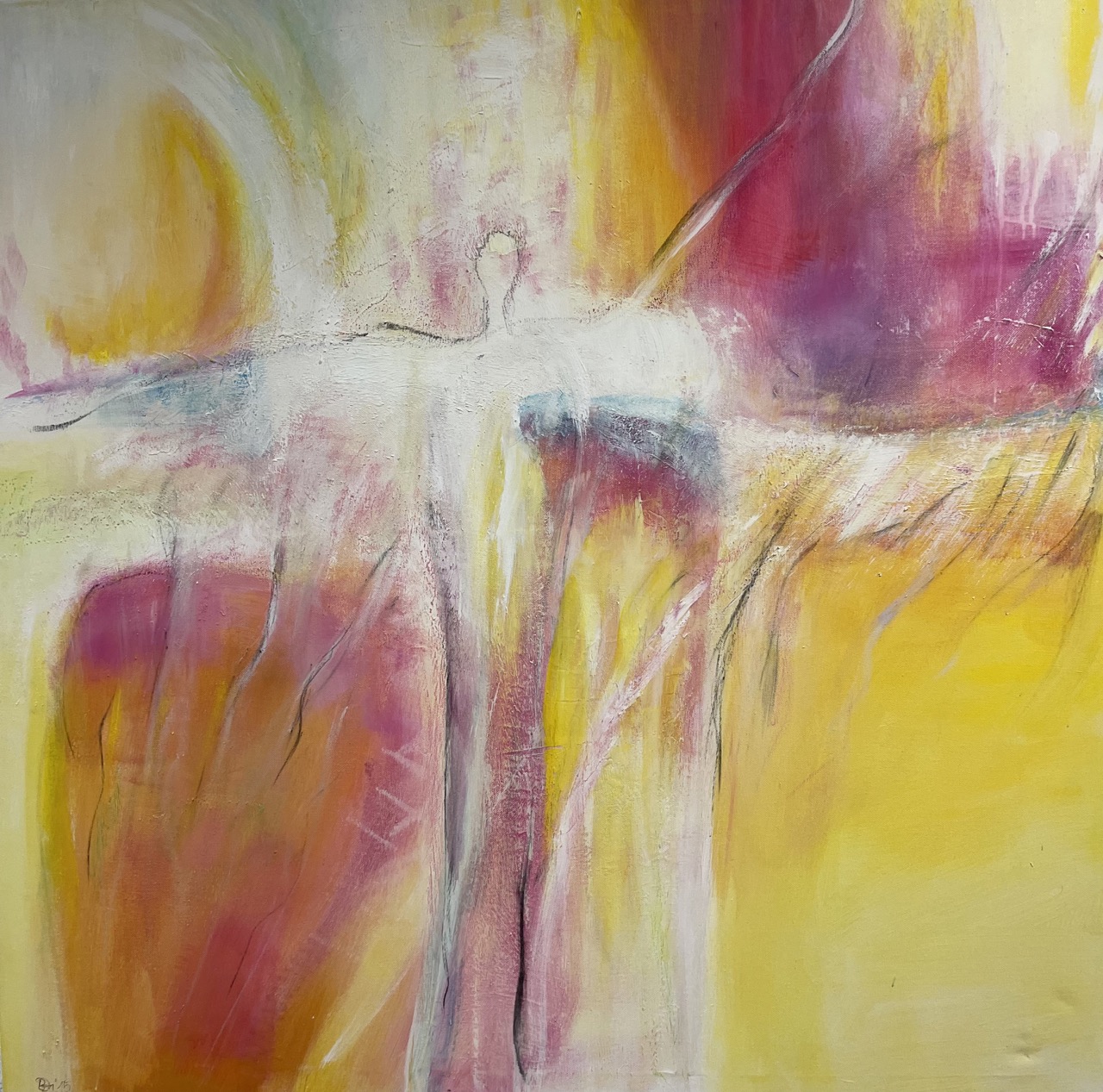 Herzflügel | 100 x 100 cm | Acryl auf Leinwand | 2018
