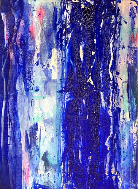 Tiefenlicht | 50 x 70 cm | Mischtechnik auf Leinwand | 2022