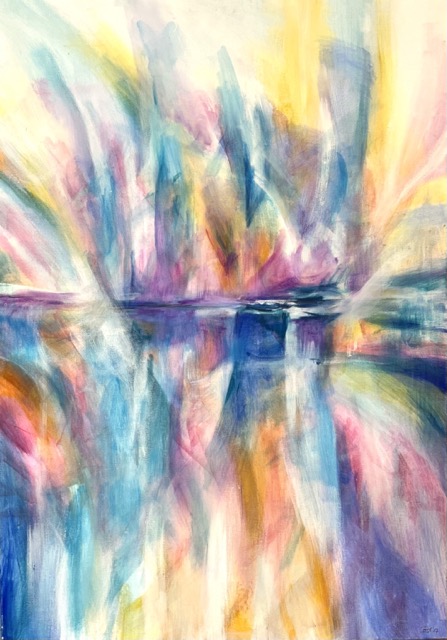Jenseits des Horizonts| 70 x 100 cm | Eitempera auf Leinwand | 2017