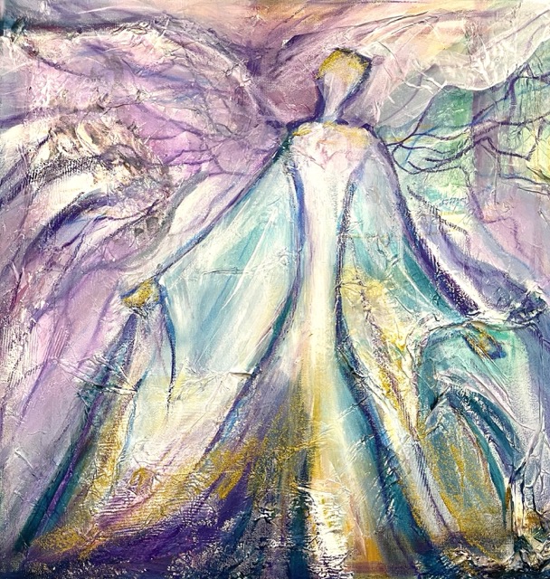 Im Atem des Himmels | 40 x 50 cm | Mischtechnik auf Leinwand | 