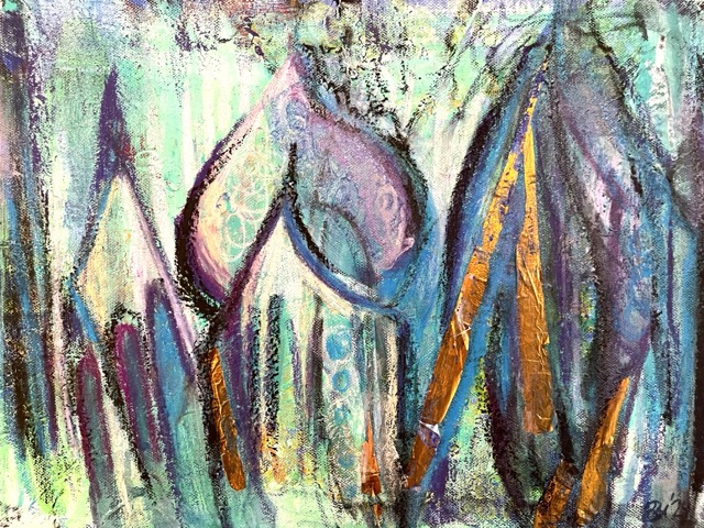 Oriental Dream 2 | 30 x 40 cm | Mischtechnik auf Leinwand | 2024