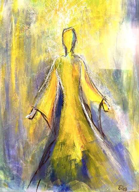 Empfangend | 30 x 40 cm | Aquarell | 2023