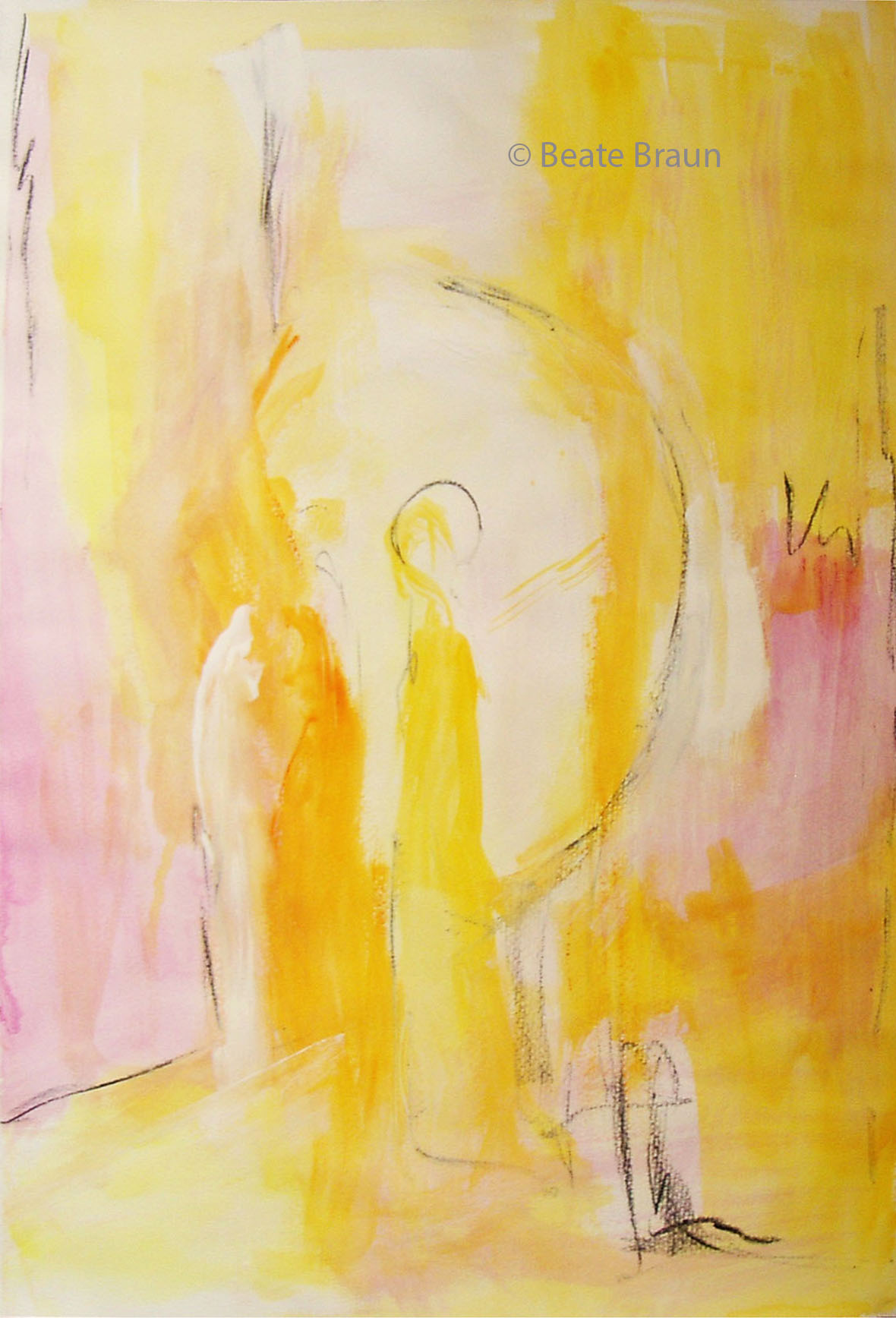 zarte Schönheit |  40 x 40 cm | Aquarell | 2018