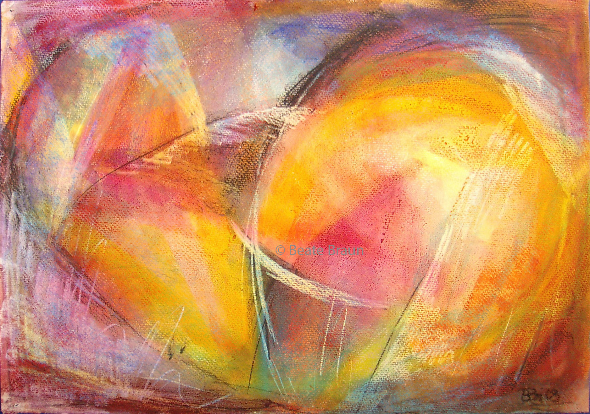Komposition 1 | 44 x 30 cm | Pastell auf Papier | 2013