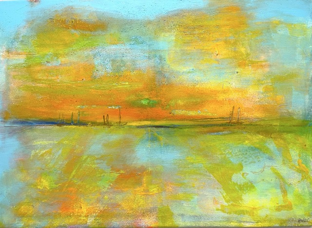 Meeresabend  | 80 x 60 cm | Acryl auf Leinwand | 2020