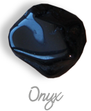Onyx, Pierres de Lumière Saint Rémy de Provence, pierre roulée, pierre brute, galet, lithothérapie, vertus, propriétés, ésotérisme