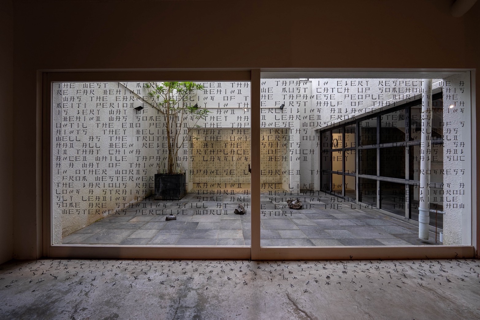 Installation view of the venue