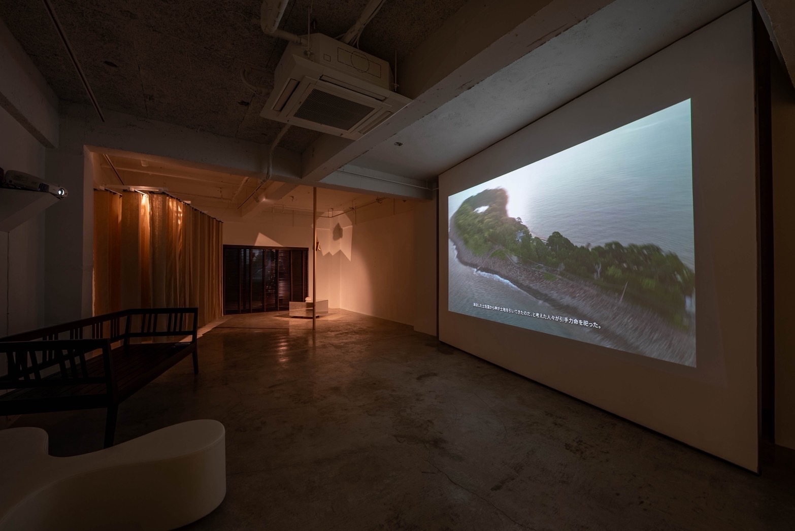 Installation view of the venue