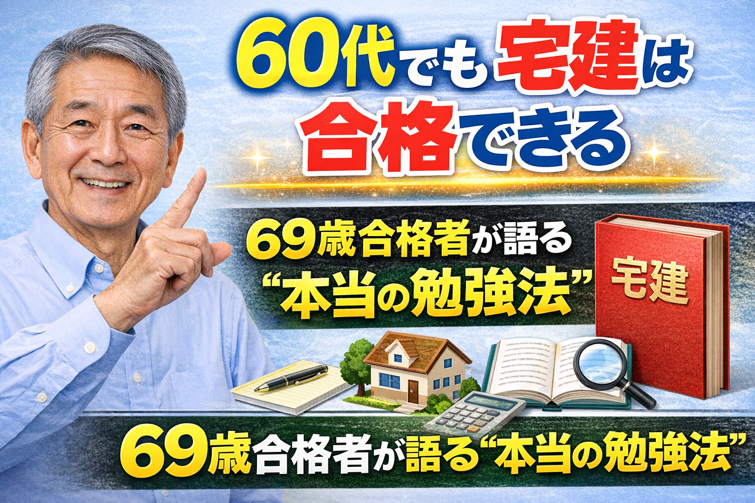 60歳からでも宅建は合格できる｜69歳合格者が語る“本当の勉強法”