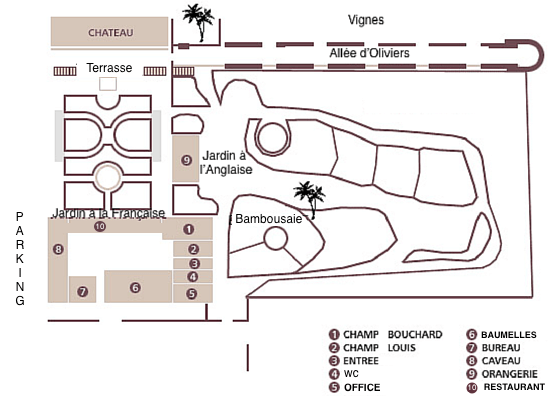 plan du chateau de Flaugergues