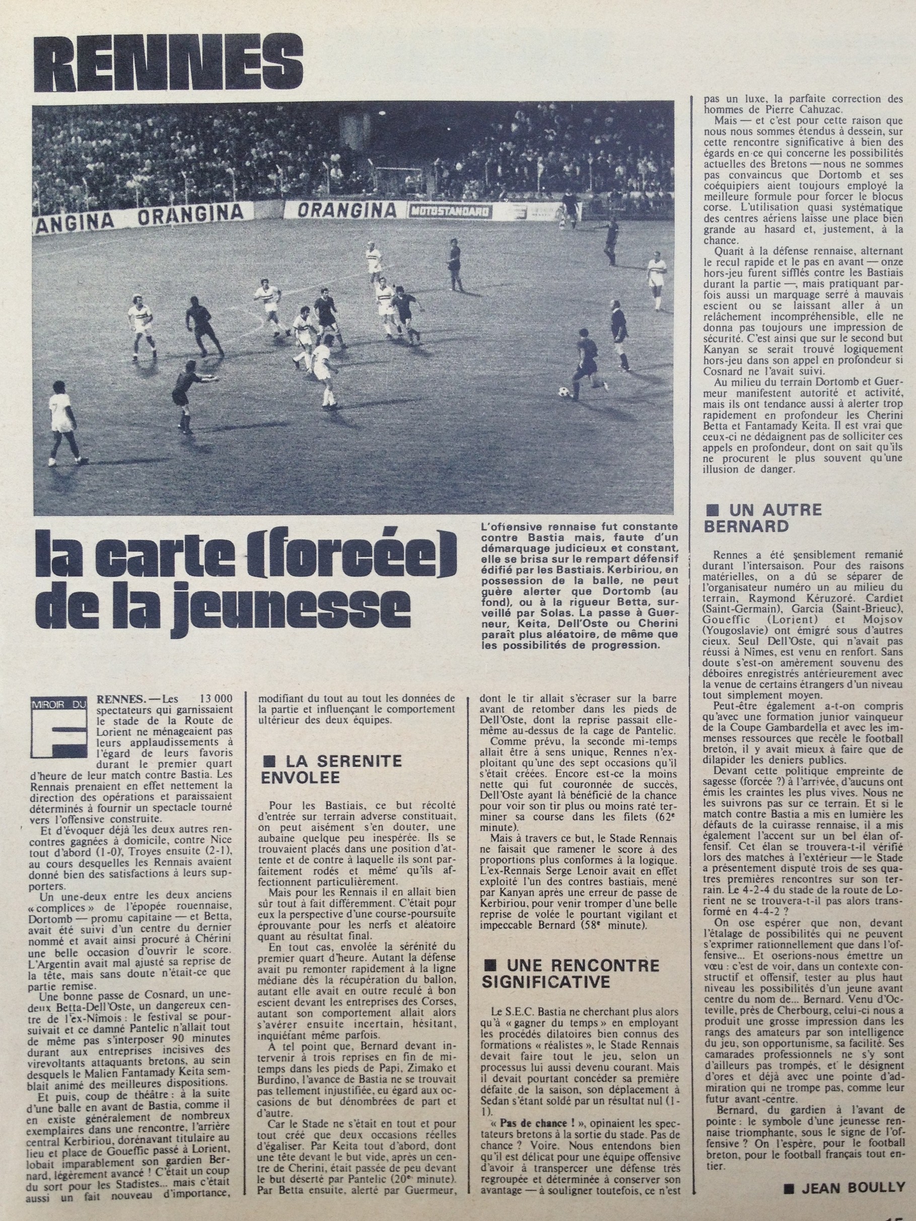 SAISON 19731974 corse football!