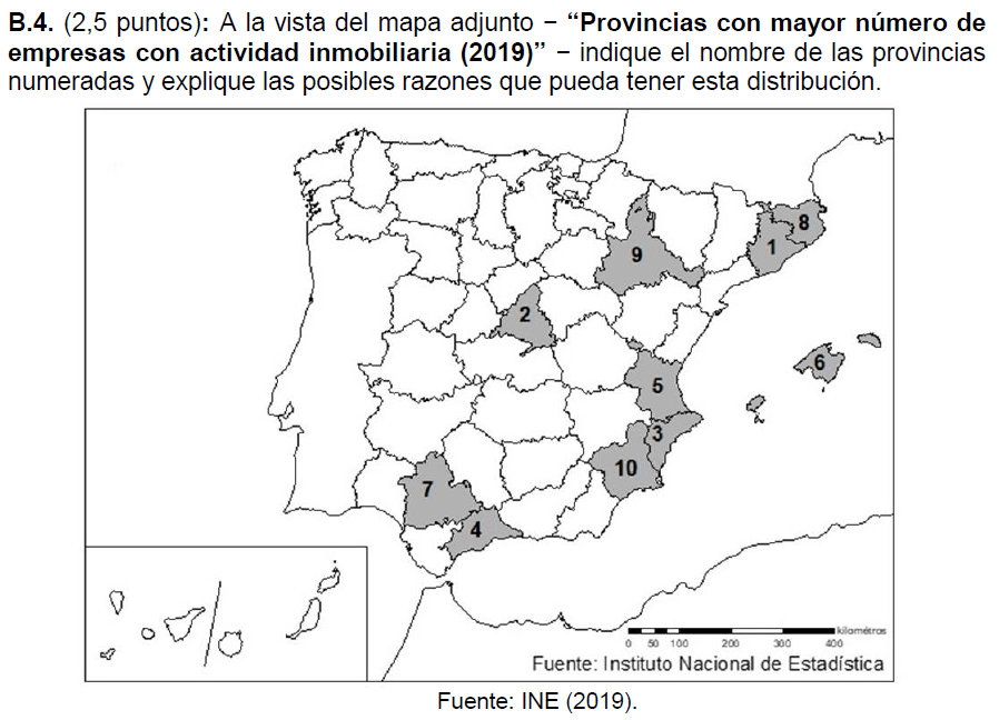 EL EXAMEN DE GEOGRAFÍA DE ESPAÑA DE EVAU-JUNIO DE 2024, COMUNIDAD DE MADRID.