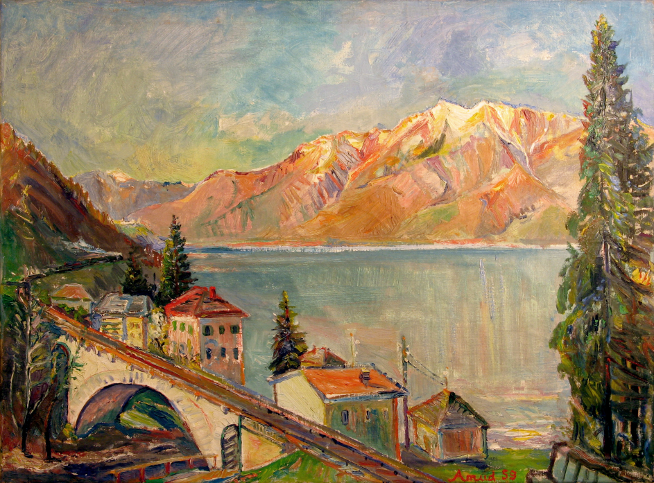 Panorama des Lago Magiore im Tessin, 1959