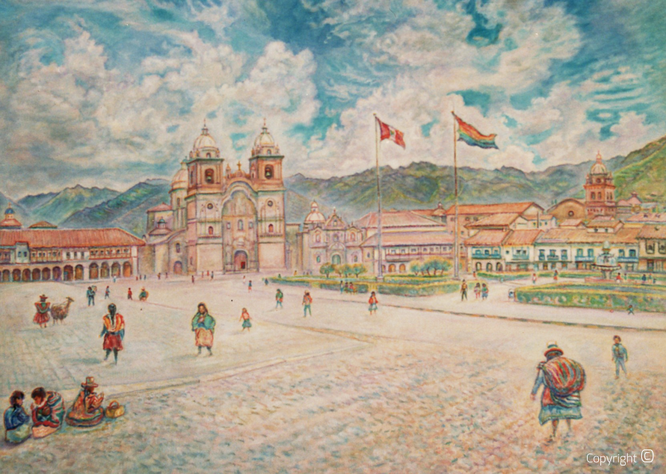 Der Hauptplatz von Cuzco in Peru