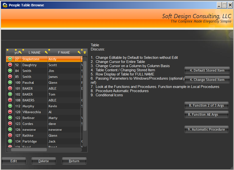 Windev code example