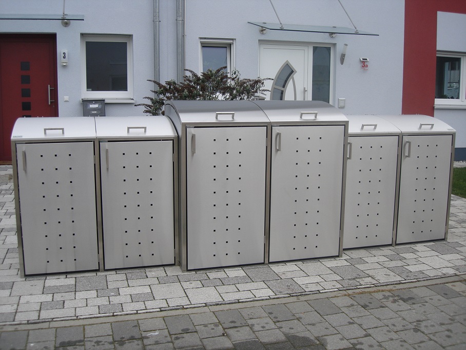 Edelstahl Mülltonnenbox für Mainz