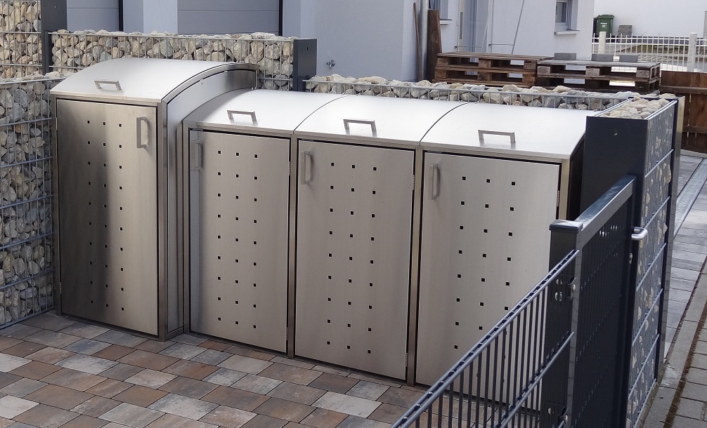 Edelstahl Mülltonnenbox für Mainz