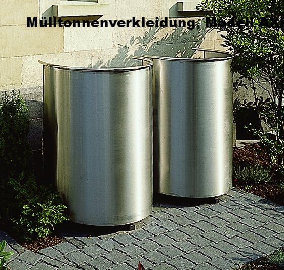Eine Mülltonnenverkleidung der Superlative aus Edelstahl