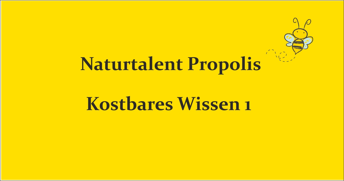 Naturtalent Propolis - Kostbares Wissen 1