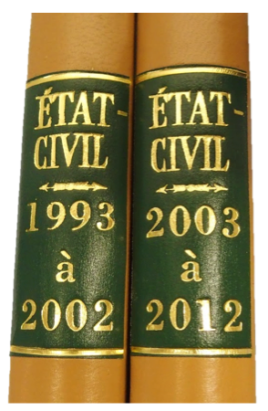 Service de reliures des état-civils pour toutes collectivités