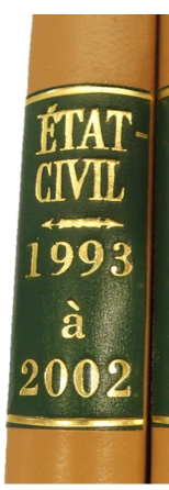Reliure en dos cuir registre État-civil pour mairies