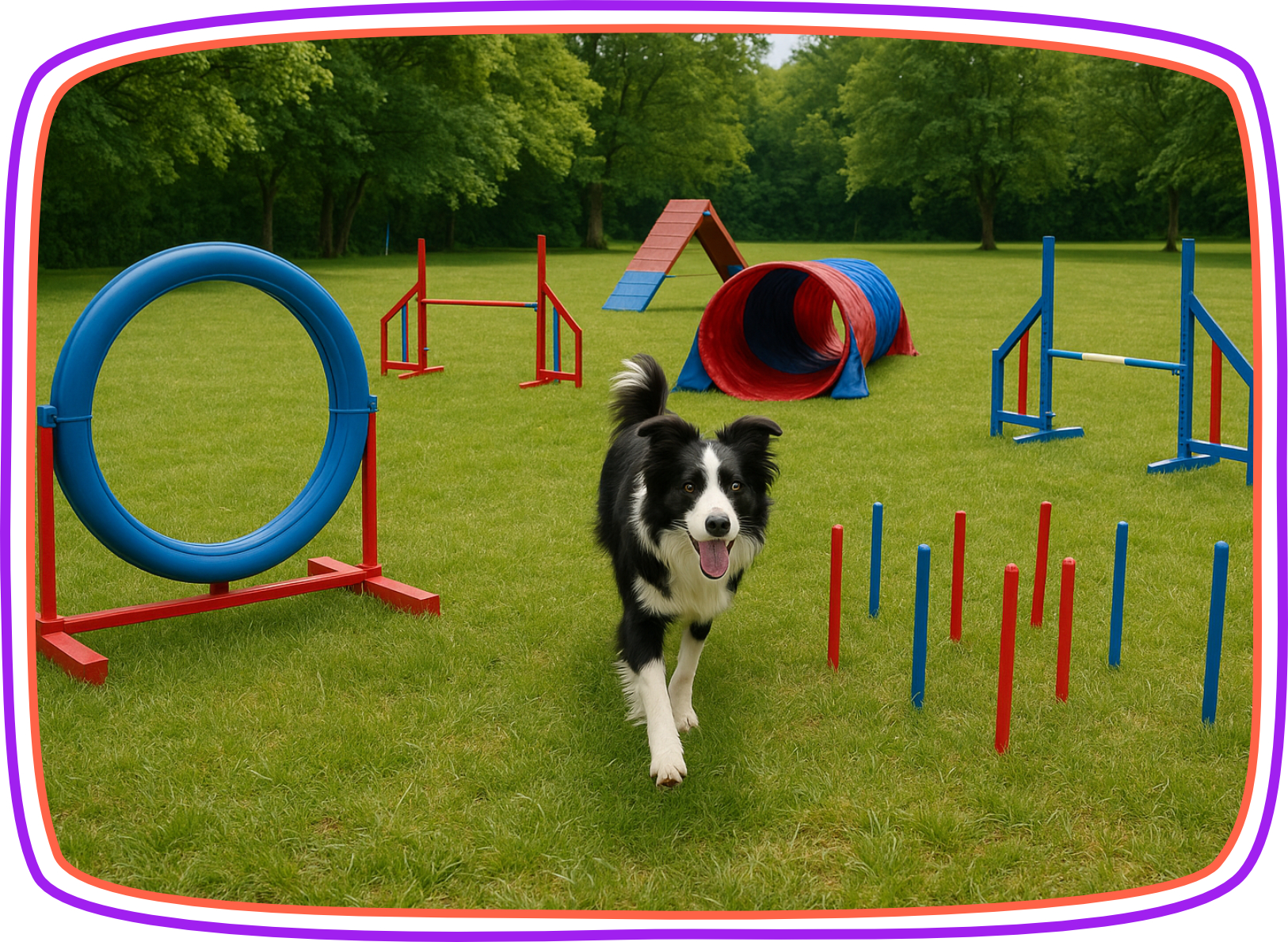 Hunde Agility Parcours