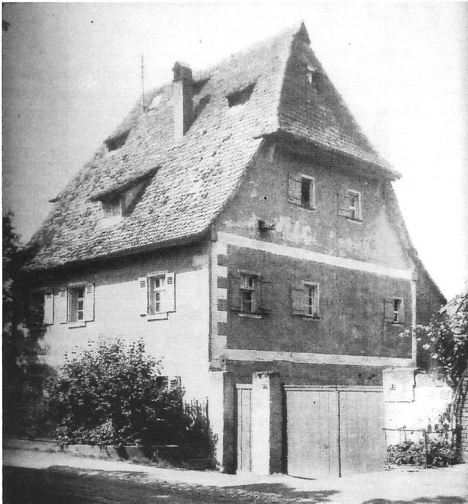 Dieses Bauernhaus, datiert 1523, war bis 1973 erhalten geblieben. Das Fachwerk lag unter modernem Putz. 