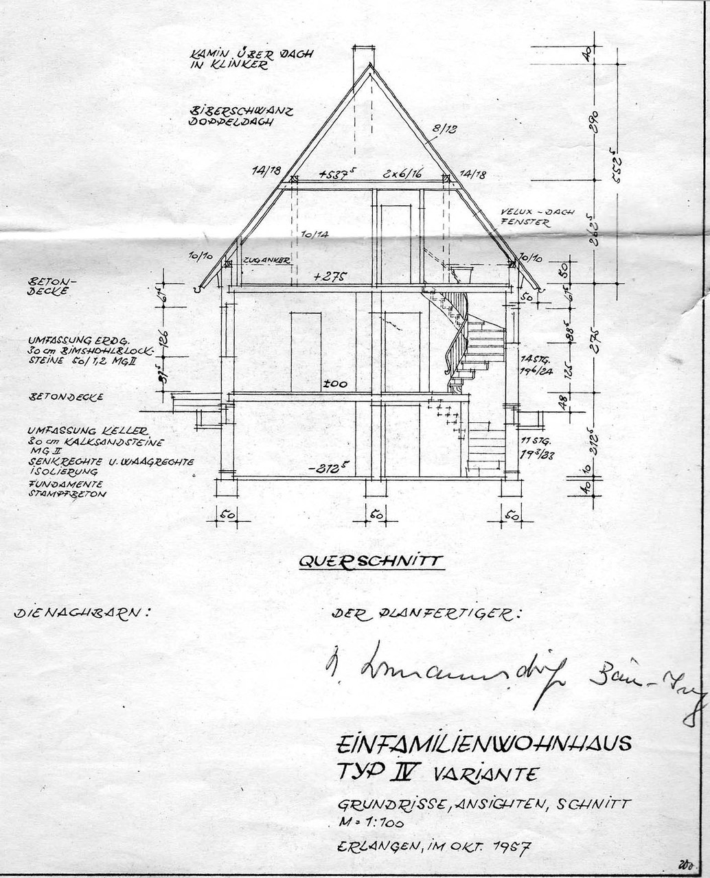 Querschnitt durchs Haus