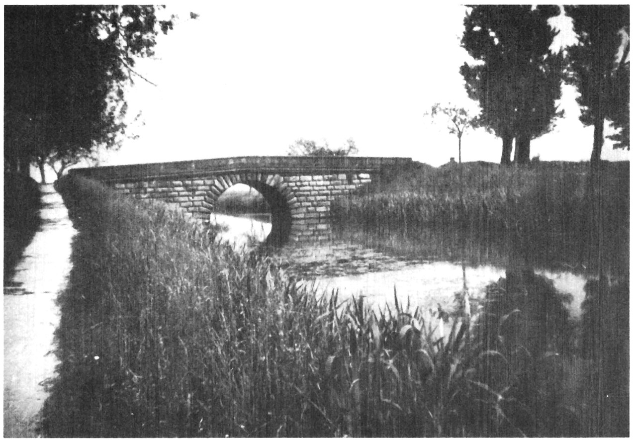 Die schöne alte Brücke über den Ludwig-Donau-Main-Kanal (noch mit Wasser)