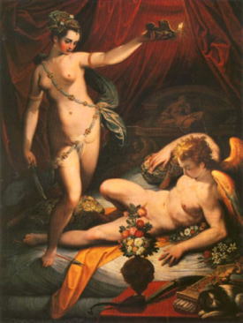 「アモールとプシュケ」 Jacopo Zucchi