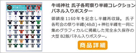 牛嶋神社 氏子各町会 祭り半纏コレクション, B2版ポスターパネル