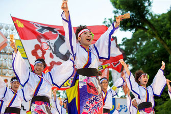 Calligraphy performance, Ryu no Ana･SKC. with Fukagawa-1 Junior High School Students