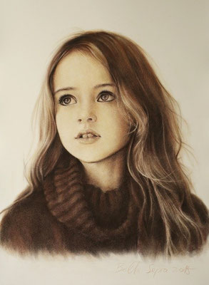 Portraitzeichnung in Pastell von Fotos individuell zeichnen lassen
