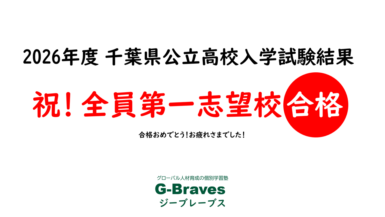 2026年度入学　千葉県公立高校入試