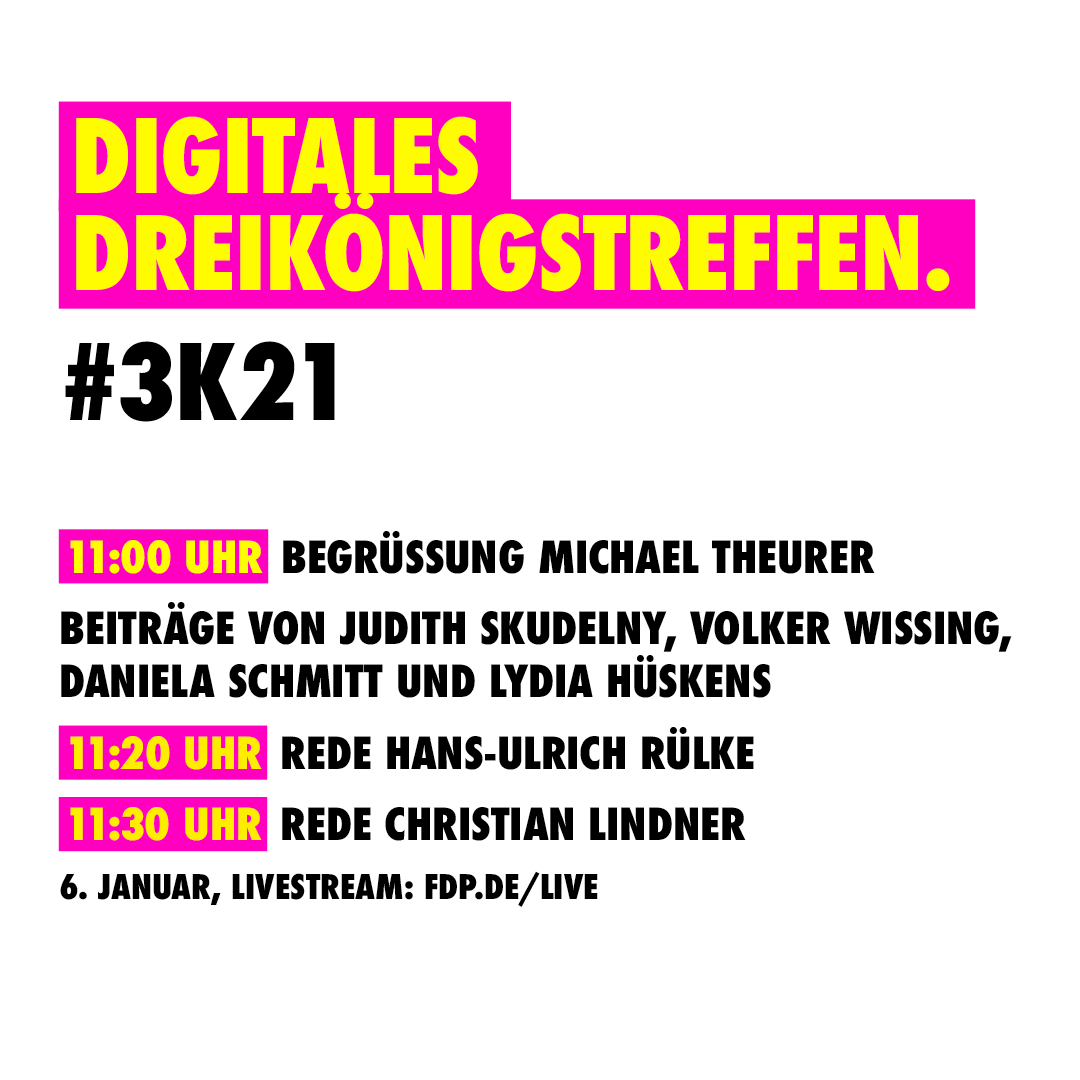 Seit morgen Live mit dabei! Beim digitalen Dreikönigstreffen.