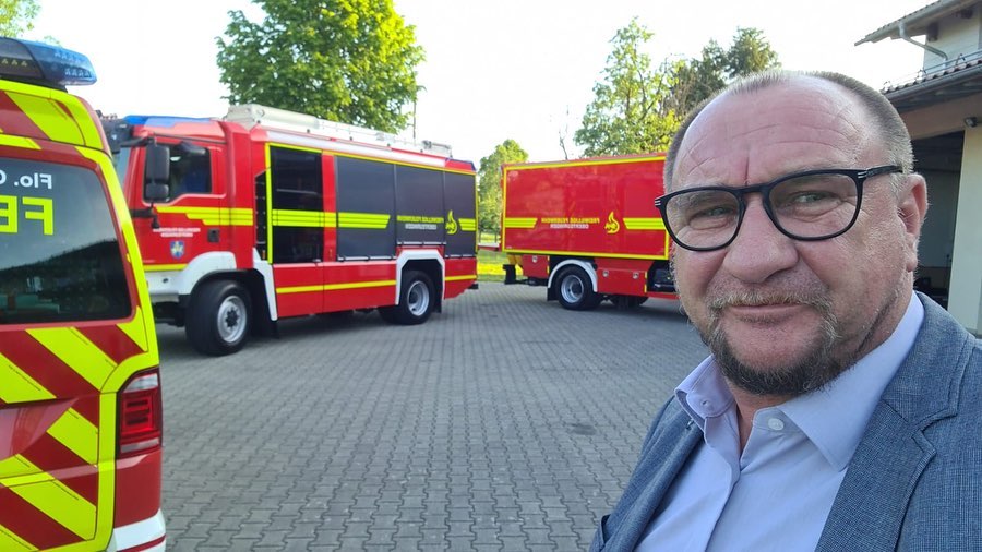 Fahrzeugweihe des Gerätewagen-Transport und Verabschiedung des Feuerwehrkommandanten Alexander Amann in #Oberteuringen