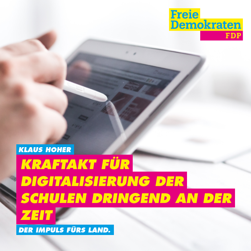 Kraftakt für Digitalisierung der Schulen dringend an der Zeit!