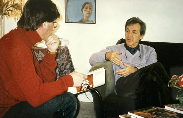 Mit Regisseur Costa Gavras in dessen Wohnung in Paris St Germain (Armin Mueller-Stahl)