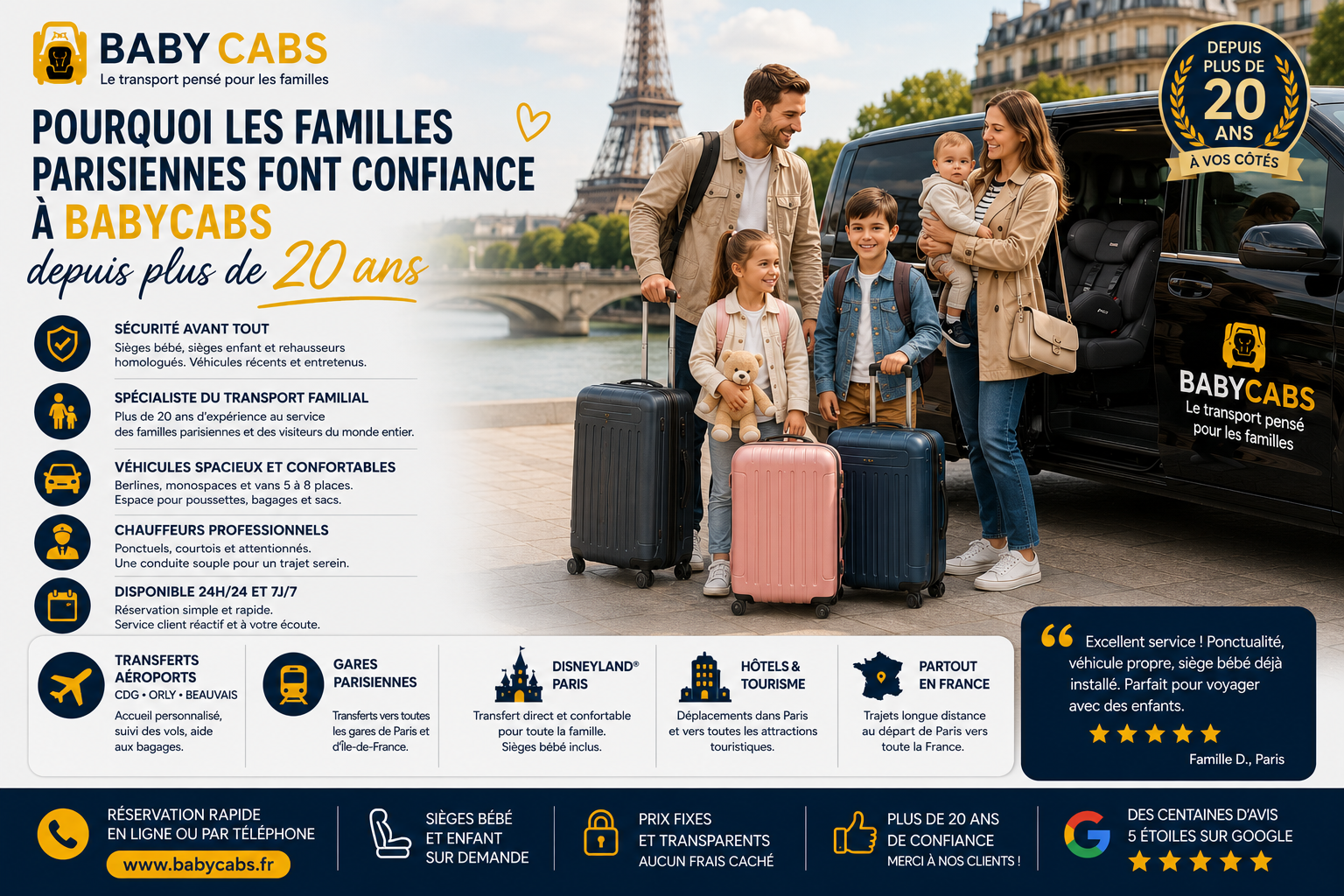 Pourquoi les familles parisiennes font confiance à BabyCabs depuis plus de 20 ans
