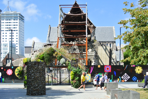 2014 | NZ Südinsel | «Christchurch», Canterbury Region: Die «Christchurch Cathedral» nach ihrer Zerstörung am 22. Februar 2011, 12:51 Ortszeit.