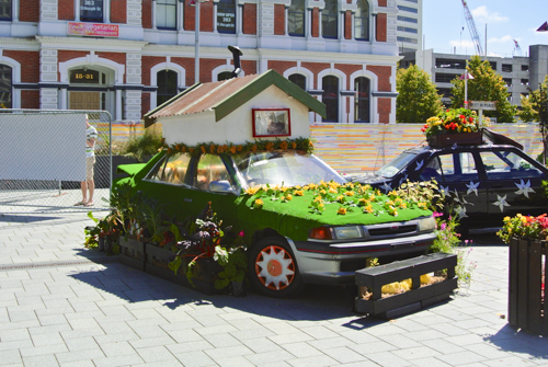 2014 | NZ Südinsel | «Christchurch», Canterbury Region: Bei unserem Besuch war gerade «Blumenfestival».